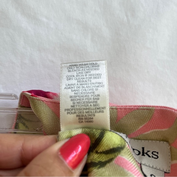 David Brooks Petites 100% Silk Skirt set Pink salmon Hawaiian floral print, Sz 8 - Picture 6 of 8